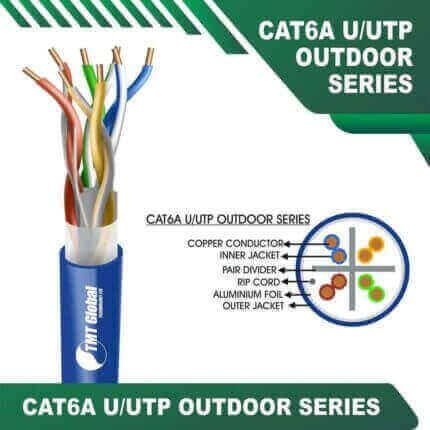 Cat6a 23awg 4pair U-UTP Outdoor Solid Cable 305m