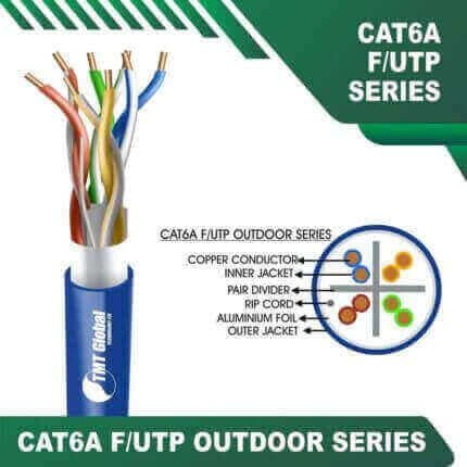 Cat6a 23awg 4 twisted pair F-UTP Bulk Cable 305m