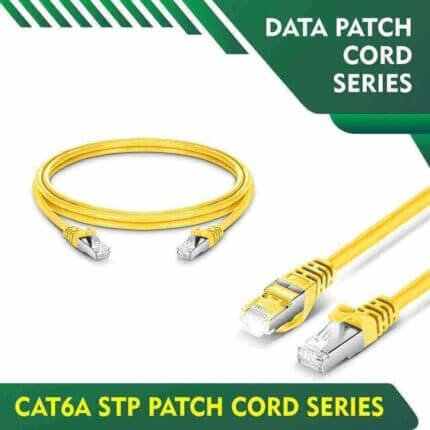 15 meter cat6a 23 awg stp ethernet patch cord YELLOW