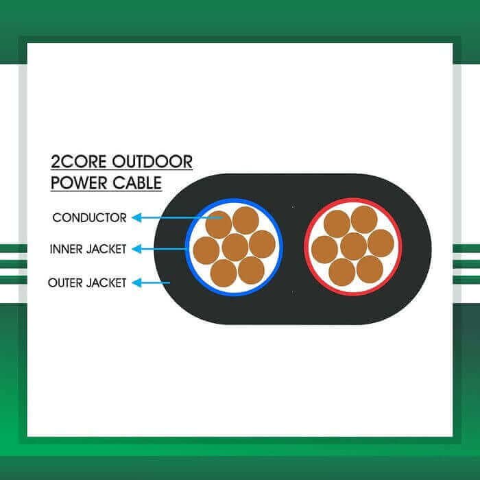 Power cable 2core outdoor TMT-0216CKUFK-PR-1