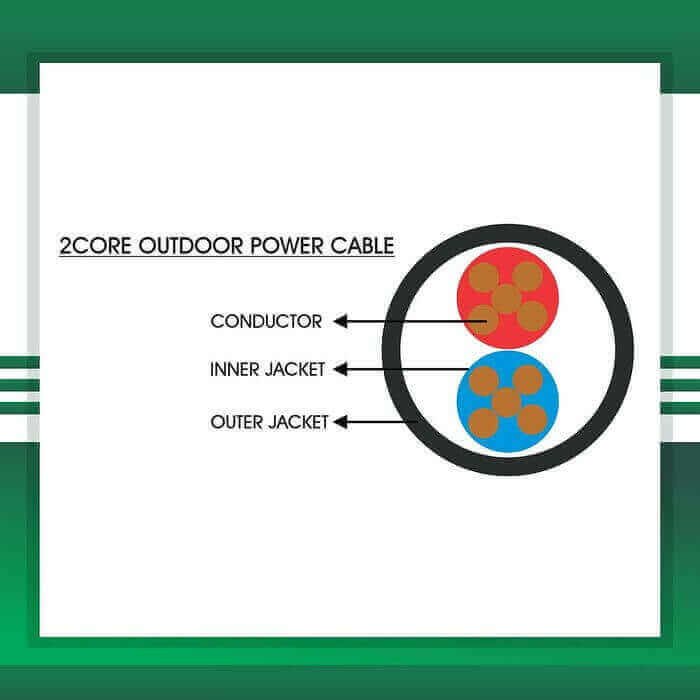 Power cable 2core outdoor TMT-0216CKURK-PR-1