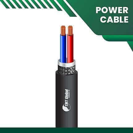 Power Cable 2 core Shielded Braided 1.5mm 305m