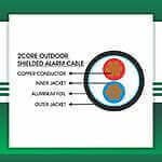 alarm cable 2core shielded outdoor TMT-0216CKSRK-AR-1