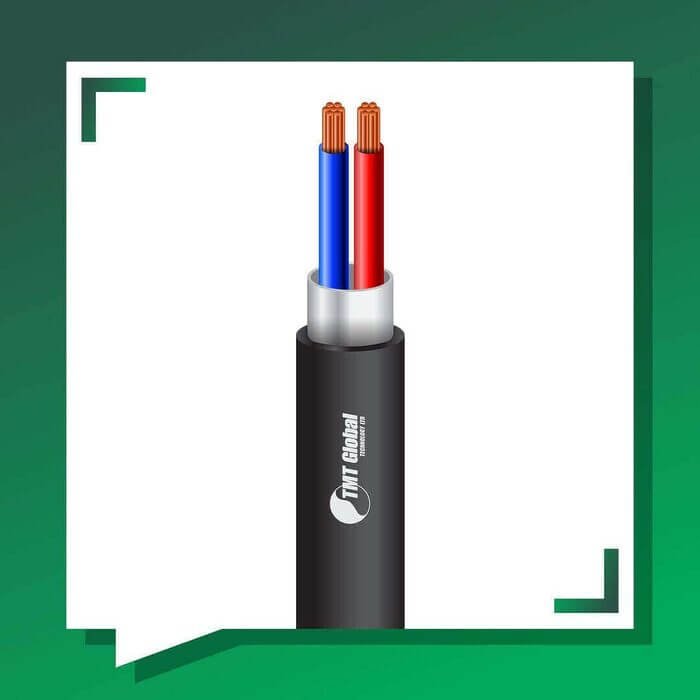2 core Alarm cable braid PE shielded outdoor 16 to 24 awg 305m