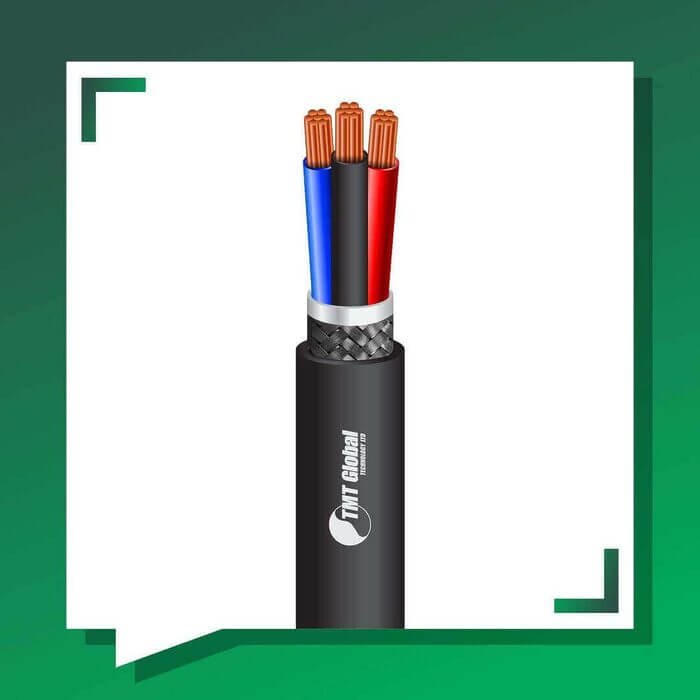 3 core PE braid shielded Speaker outdoor cable 10 to 20 awg