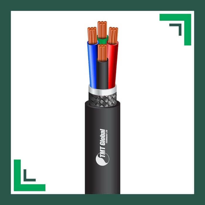 4 core braid shielded PE control cable outdoor 10 to 24 awg