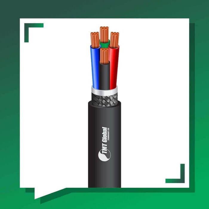 4 core braid shielded PE control cable outdoor 10 to 24 awg