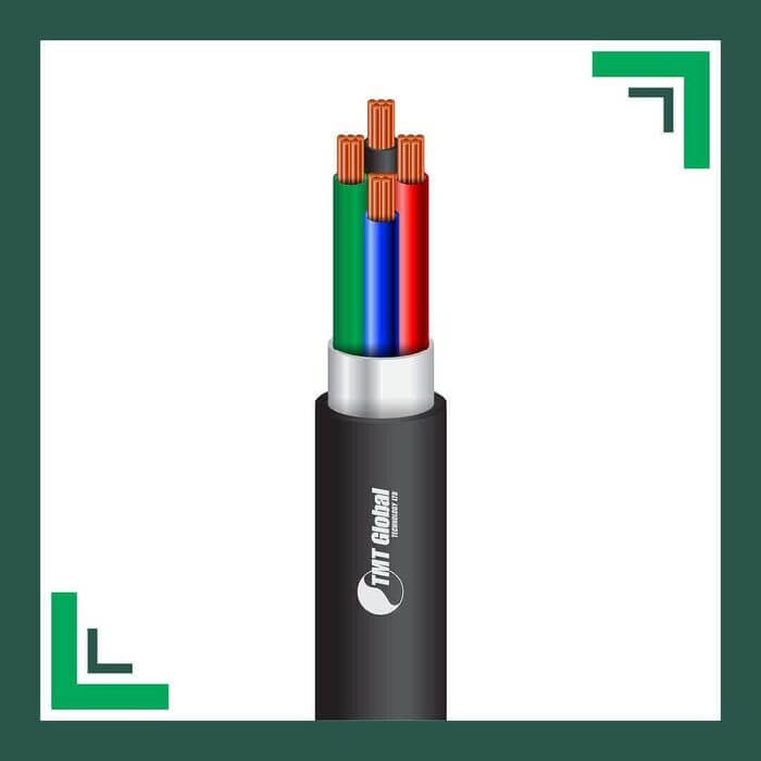 4 core braid shielded PE control cable outdoor 10 to 24 awg