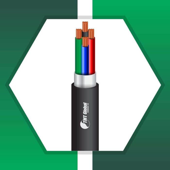4 core braid shielded PE control cable outdoor 10 to 24 awg