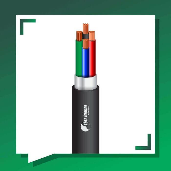 4 core braid shielded PE control cable outdoor 10 to 24 awg