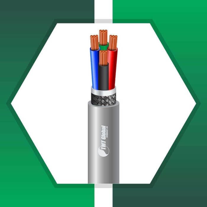 4 core braid shielded control cable 10 to 24 awg 305m