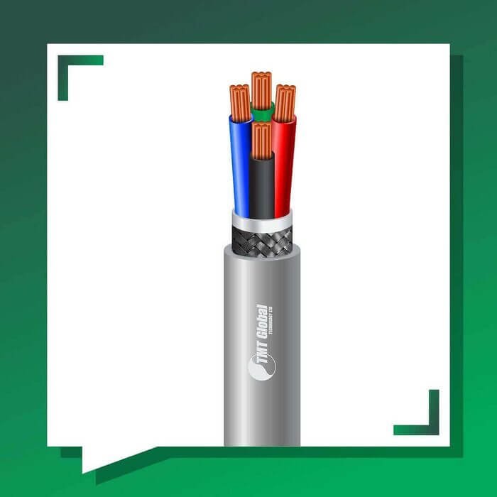 4 core braid shielded control cable 10 to 24 awg 305m