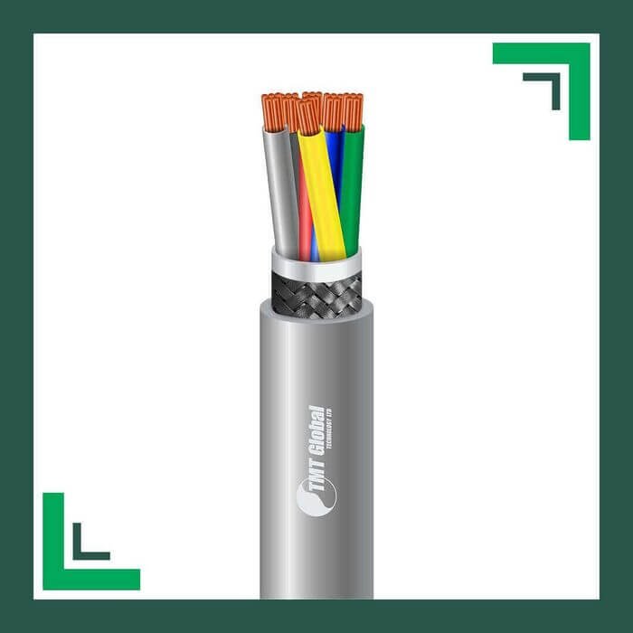 6 core braid shielded control cable 10 to 24 awg 305m