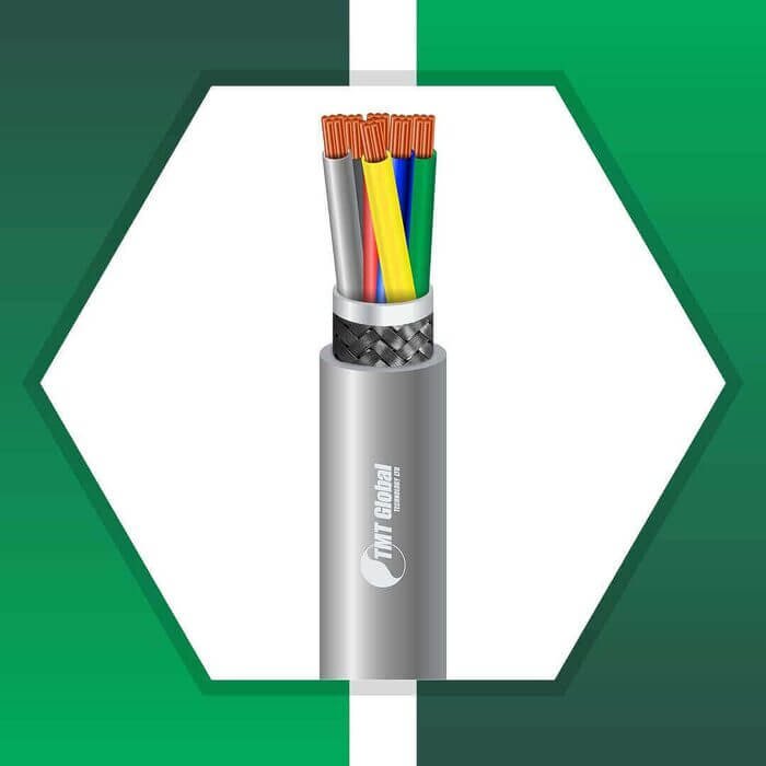6 core braid shielded control cable 10 to 24 awg 305m