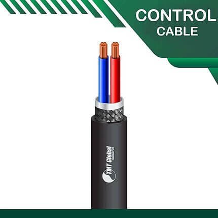 2 core braid shielded PE control cable outdoor 10 to 24 awg 305m