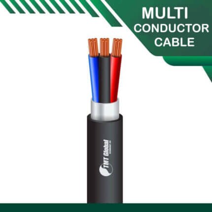 3 core PE shielded Multi conductor outdoor cable 16 to 24 awg 305m