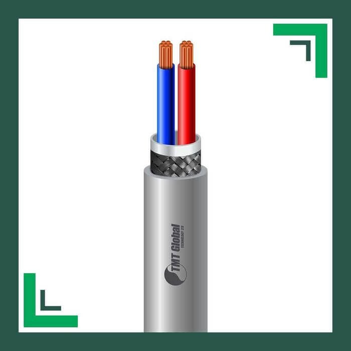 2 core Speaker cable braid shielded 10 to 20 awg 305m