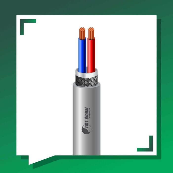 2 core Speaker cable braid shielded 10 to 20 awg 305m