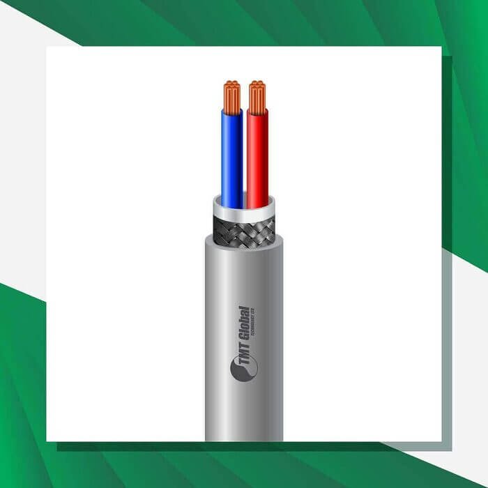 2 core Speaker cable braid shielded 10 to 20 awg 305m