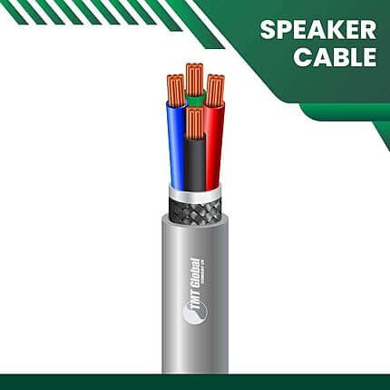 4 core braid shielded Speaker cable 10 to 20 awg 305m