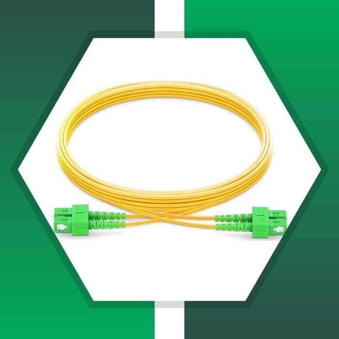sc to sc apc duplex fiber patch cord lszh single mode 1-100 meter