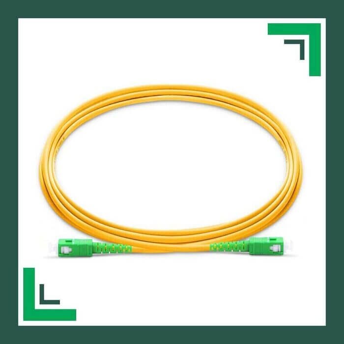 sc to sc apc simplex fiber patch cord lszh single mode 1-100 meter