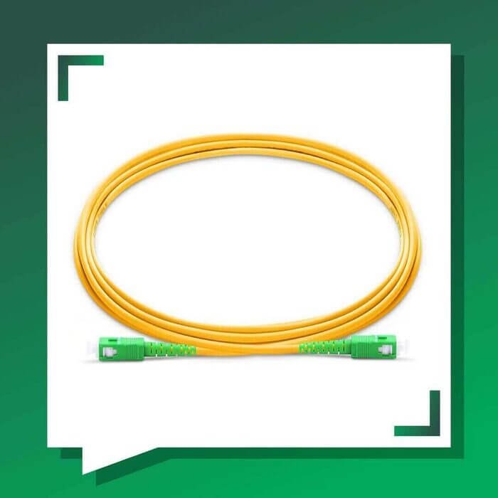 sc to sc apc simplex fiber patch cord lszh single mode 1-100 meter