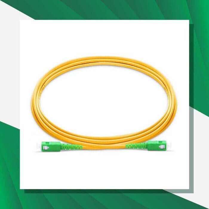 sc to sc apc simplex fiber patch cord lszh single mode 1-100 meter