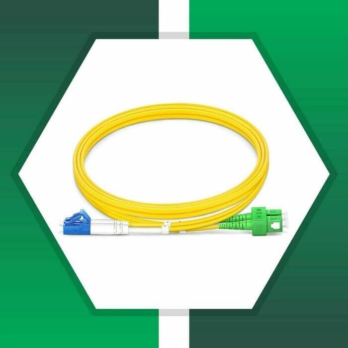 sc apc to lc upc duplex fiber patch cord lszh single mode 1-100 meter