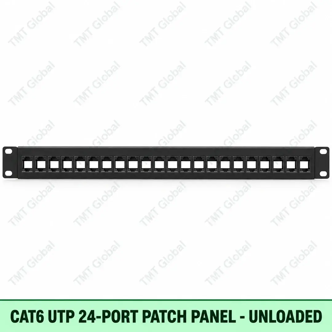 Cat6 UTP 24-Port Patch Panel Unloaded by TMT Global Cat6 UTP 24-Port Patch Panel Unloaded by TMT Global