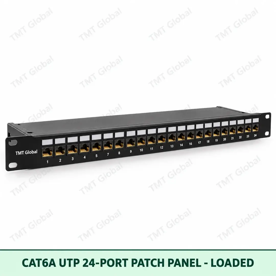 Cat6A UTP 24-Port Patch Panel – Loaded Cat6A UTP 24-Port Patch Panel – Loaded