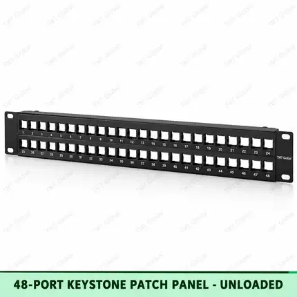 Universal 48-Port Keystone Patch Panel | Unloaded by TMT Global