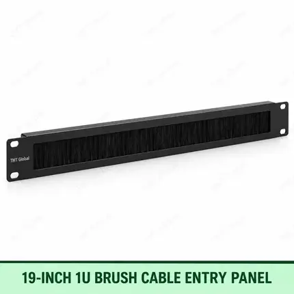 19-inch 1U Brush Cable Entry Panel by TMT Global
