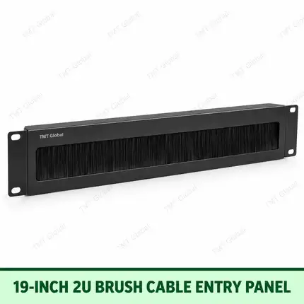 19-inch 2U Brush Cable Entry Panel by TMT Global