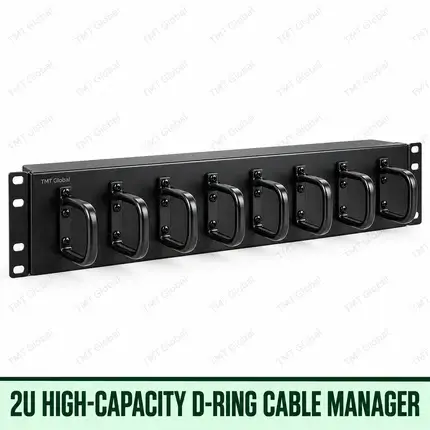 2U high-capacity D-ring cable manager, TMT Global