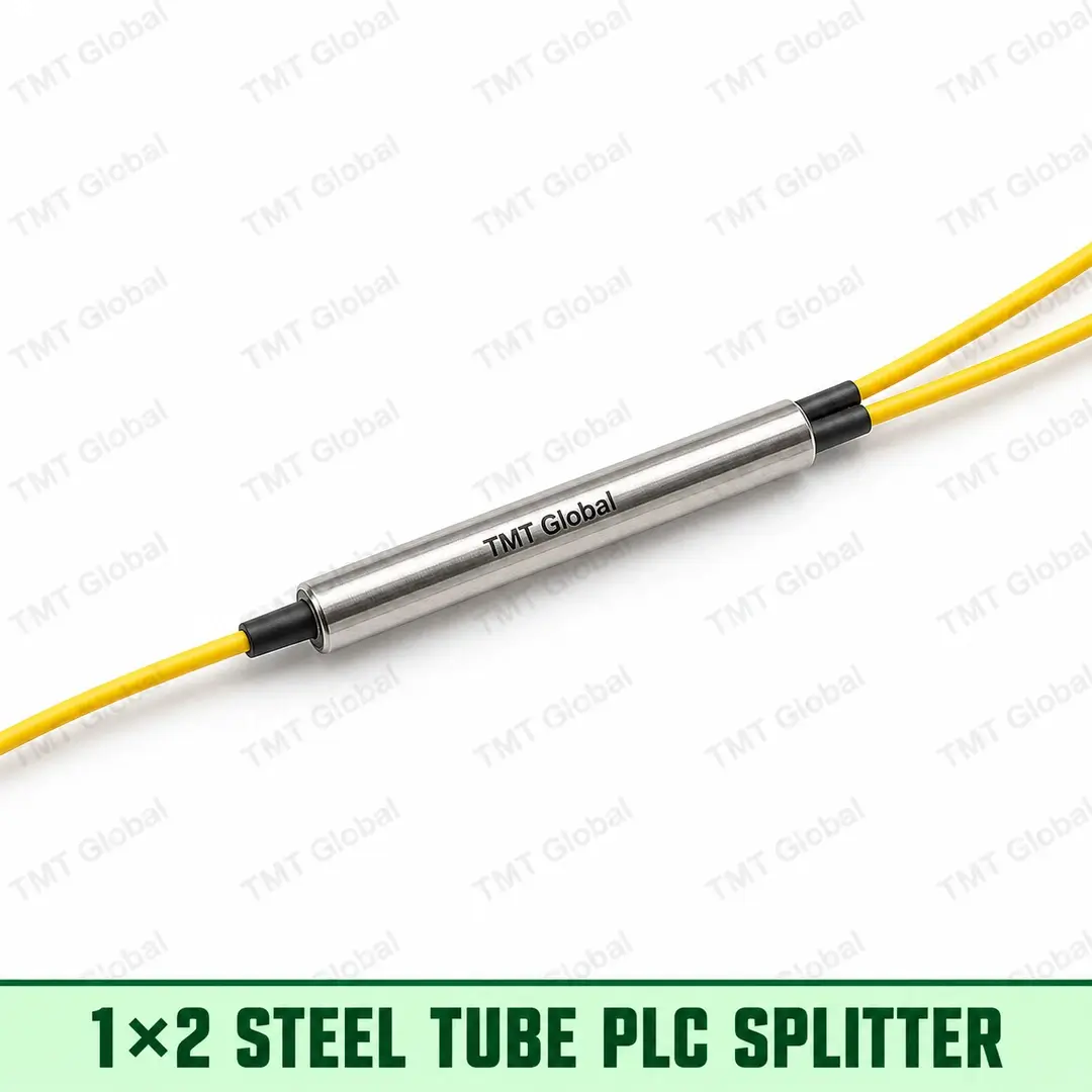 1x2 steel tube blockless PLC splitter, TMT Global 1x2 steel tube blockless PLC splitter, TMT Global