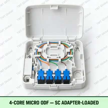 4-core micro ODF with SC adapters, loaded, TMT Global