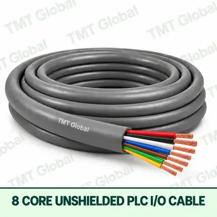 TMT Global 8 core unshielded PLC I/O cable, with 8 visible copper conductors.