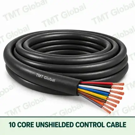 TMT Global 10 core Unshielded Control Cable, with 10 visible copper conductors; unshielded.