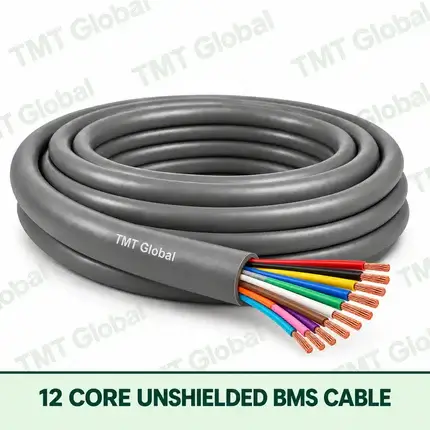 TMT Global 12 Core Unshielded BMS Cable product cable with 12 clearly visible conductors; unshielded.