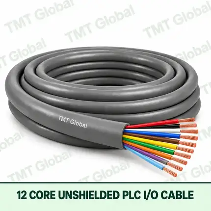 TMT Global 12 core unshielded PLC I/O cable, with 12 visible copper conductors.