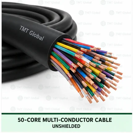 TMT Global 50 core unshielded multi-conductor cable, with 50 individually insulated copper conductors.