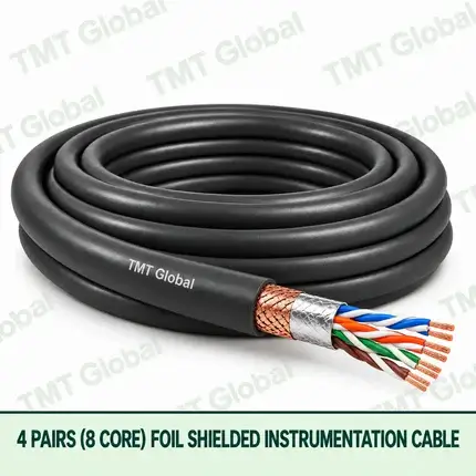 TMT Global 4 pair 8 core foil shielded instrumentation cable, with twisted pairs visible