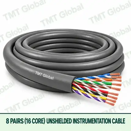 TMT Global 8 pair 16 core unshielded instrumentation cable, with twisted pairs visible