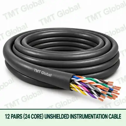 TMT Global 12 pair 24 core unshielded instrumentation cable, with twisted pairs visible