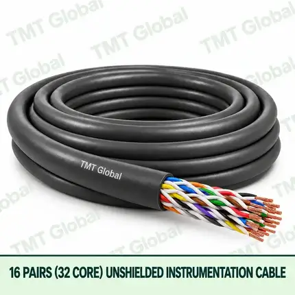 TMT Global 16 pair 32 core unshielded instrumentation cable, with twisted pairs visible