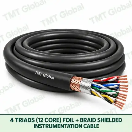 TMT Global 4 triad 12 core foil + braid shielded instrumentation cable, with triad groups visible